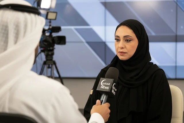 Emirati Woman News Interview in Television Studio