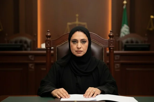 قاضية سعودية في قاعة المحكمة
