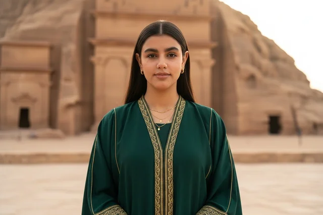 Saudi Woman at Al-Ula Hegra Heritage Site