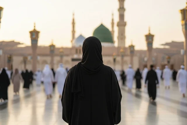 Saudi Woman at Al-Masjid an-Nabawi in Medina