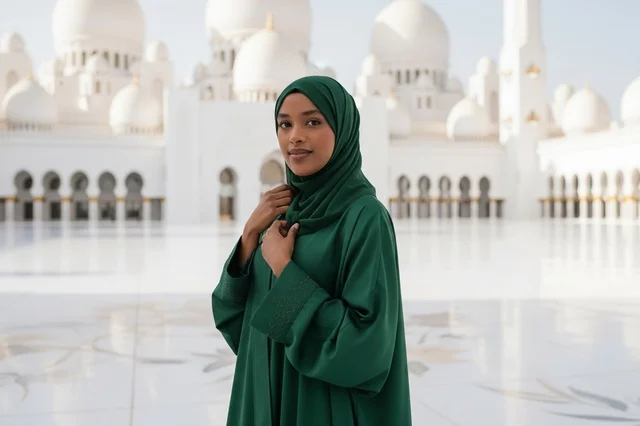 Emirati Woman at Sheikh Zayed Grand Mosque Abu Dhabi