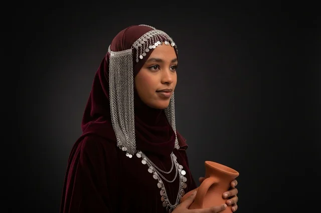 Somali Woman in Traditional Dress and Jewelry
