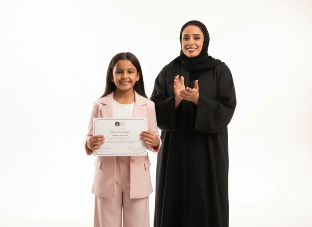 أم سعودية تصفق لابنتها مع شهادة إنجاز