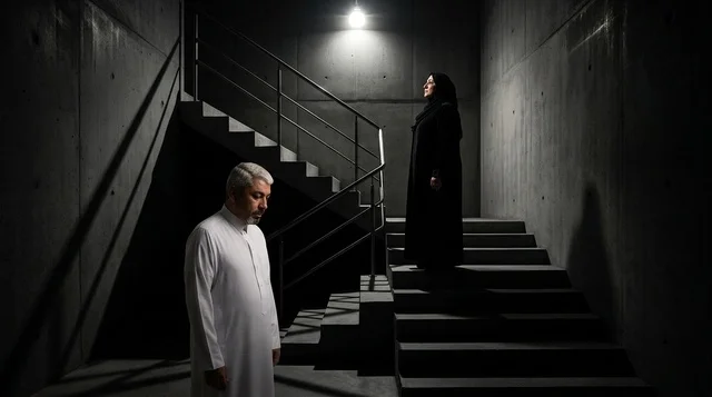 رجل وامرأة سعوديان باللباس التقليدي على ضوء الشموع