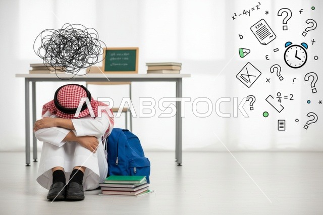 طالب سعودي يشعر بالضغط النفسي داخل الفصل الدراسي