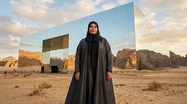 Saudi Woman at Maraya Concert Hall Al-Ula