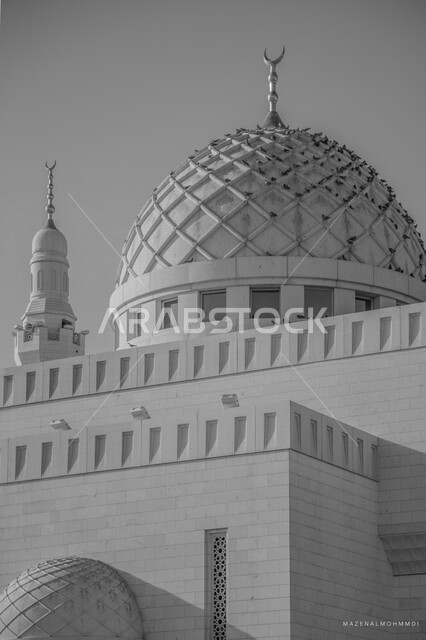 صورة من الخارج لمسجد شهداء أحد في المدينة المنورة بالمملكة العربية السعودية، مسجد سيد الشهداء، حي سيد الشهداء التاريخي في المدينة المنورة، التصميم الهندسي المعماري المميز، العبادة والتقرب الى الله، مئذنة المسجد، اقامة الصلاة، مسجد شهداء غزوة أحد، العمارة
