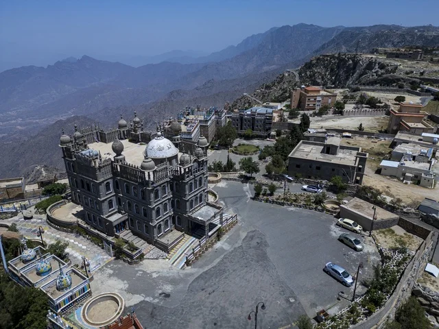 قصر المقر في النماص أبها لقطة جوية