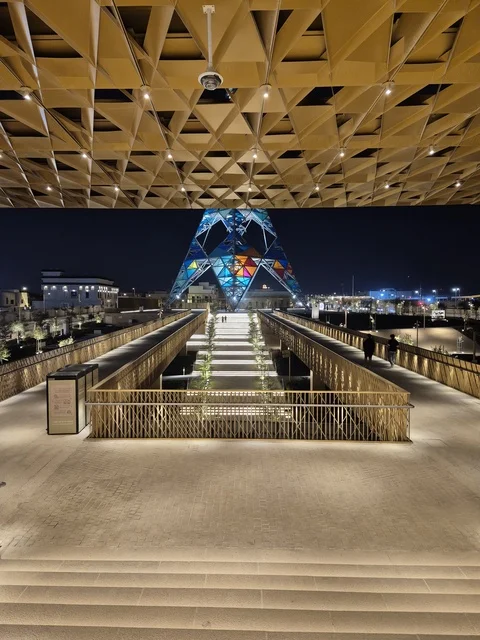 Sports Boulevard Riyadh Modern Pedestrian Walkway at Night