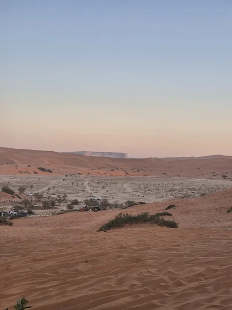 روضة الخرارة الكثبان الرملية في السعودية وقت الغروب