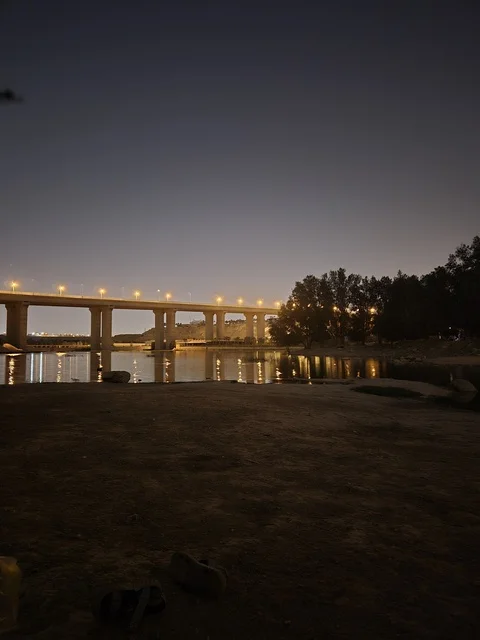 Wadi Hanifa Riyadh Bridge and Water at Night