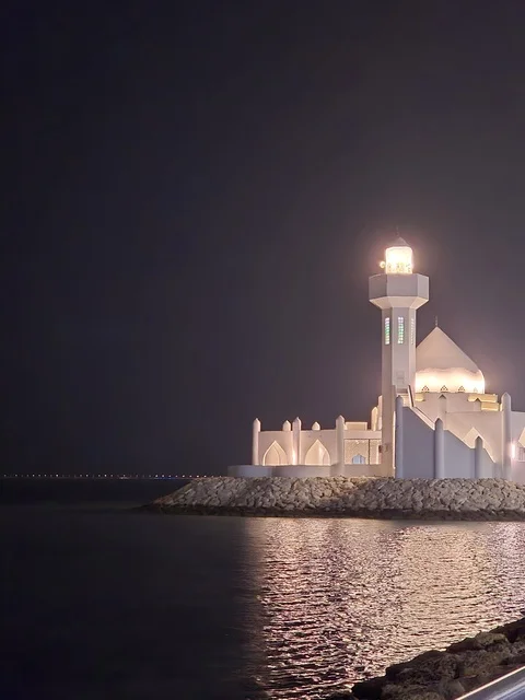 Al-Gosaibi Mosque Khobar Corniche Night View