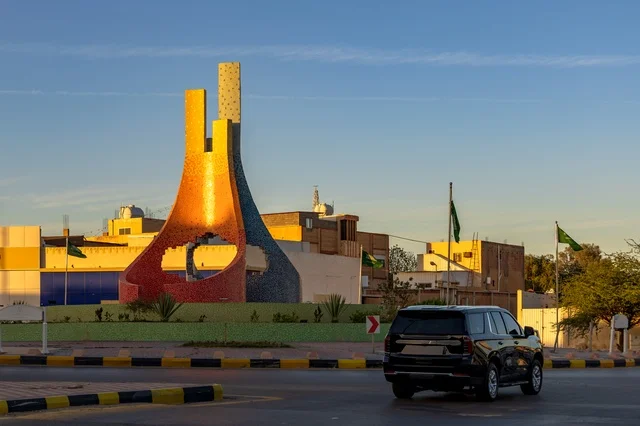 مجسم ميدان في سكاكا الجوف بالمملكة العربية السعودية