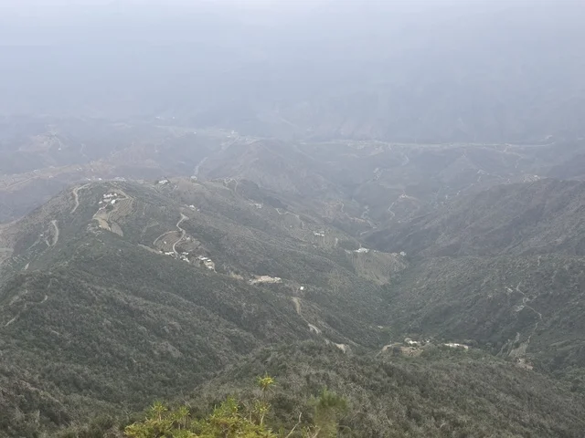 Misty Green Sarawat Mountains in Abha Asir Saudi Arabia