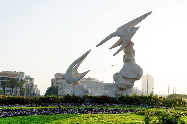 Seagull Monument Roundabout in Alexandria Egypt