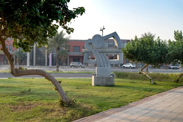 Modern Concrete Sculpture in Jeddah Park