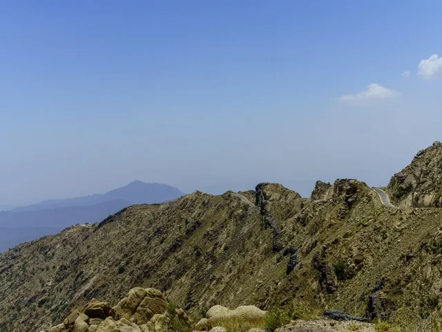 Rugged Rocky Mountain Road in Al Hada Saudi Arabia