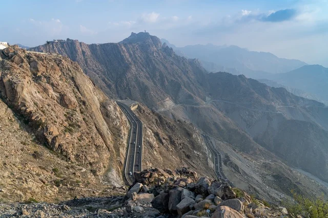 Winding Mountain Road in Al Hada Taif Saudi Arabia