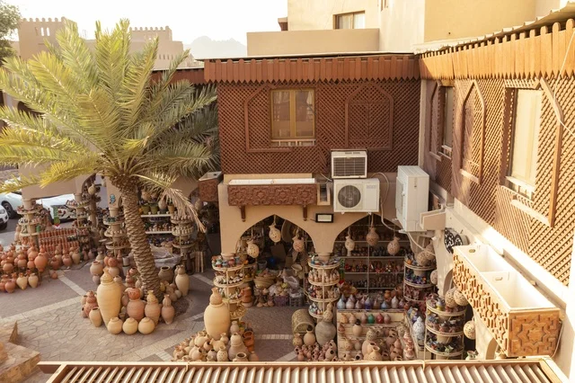 Traditional Pottery Market in Muscat Oman Heritage Souq