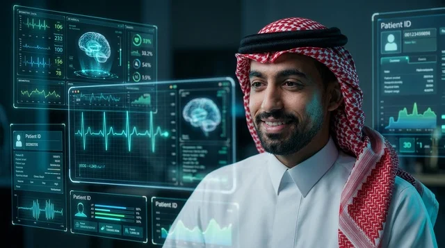 طبيب سعودي يستخدم تقنية الهولوغرام الطبي المستقبلية