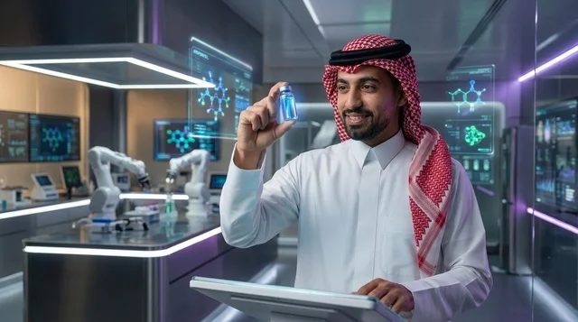 عالم عربي في مختبر أبحاث مستقبلي عالي التقنية
