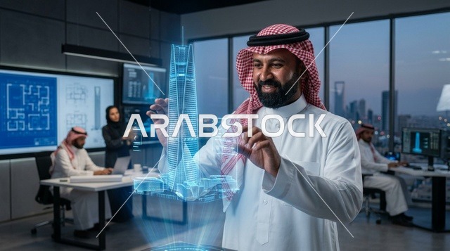 مهندس معماري سعودي يستخدم تقنية الهولوغرام بالرياض