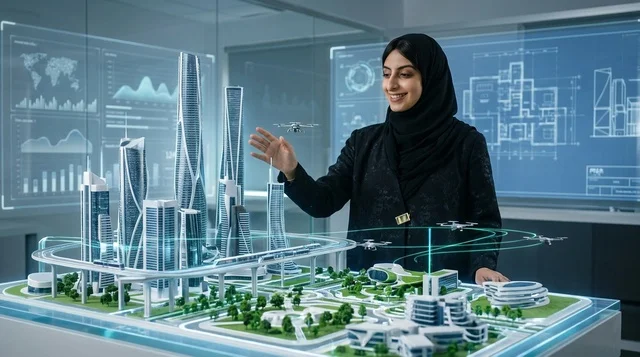 مهندسة معمارية عربية تصمم نموذج مدينة ذكية مستقبلية