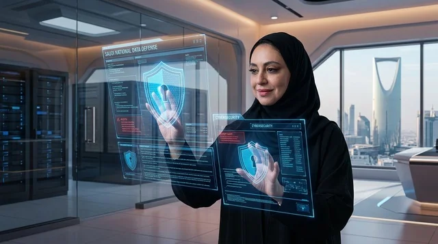 المرأة السعودية والأمن السيبراني في مركز بيانات الرياض