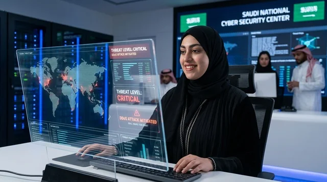 Saudi Cyber Security Center Specialist Working on HUD
