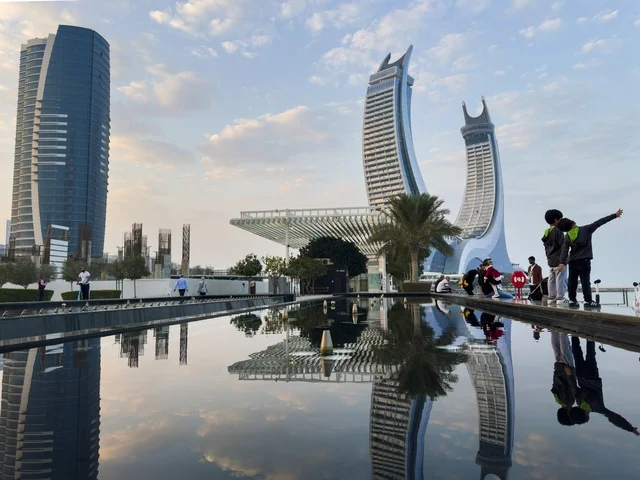 Lusail Marina Promenade Doha Qatar Water Reflection