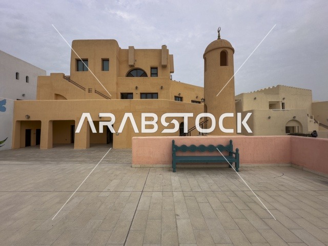 مباني التراث القطري التقليدي في ميناء الدوحة القديم