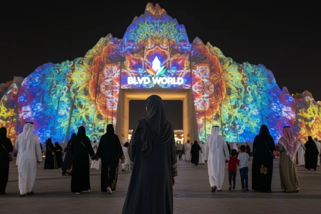 Boulevard World Riyadh Season Entrance Light Show