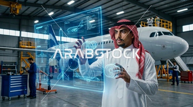 Saudi Engineer Using Holographic Aircraft Interface