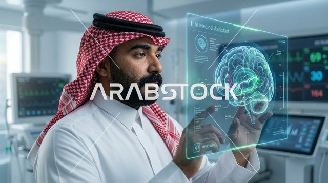 طبيب سعودي يستخدم هولوجرام الدماغ بالذكاء الاصطناعي