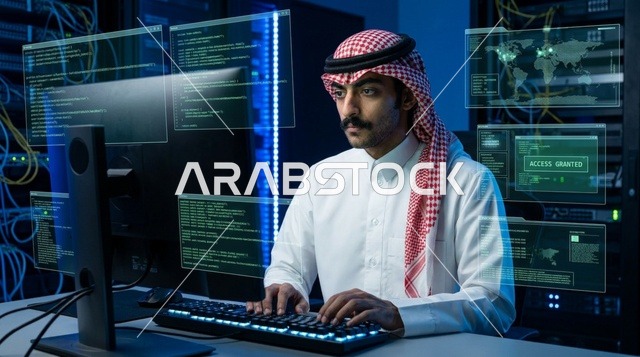 متخصص تقنية معلومات سعودي يعمل في مركز بيانات مستقبلي