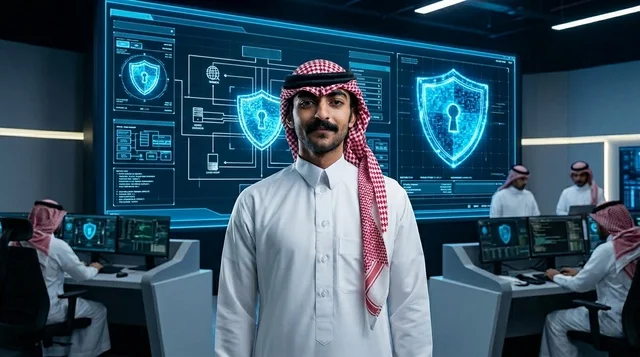 Saudi IT Specialist in Cybersecurity Command Center