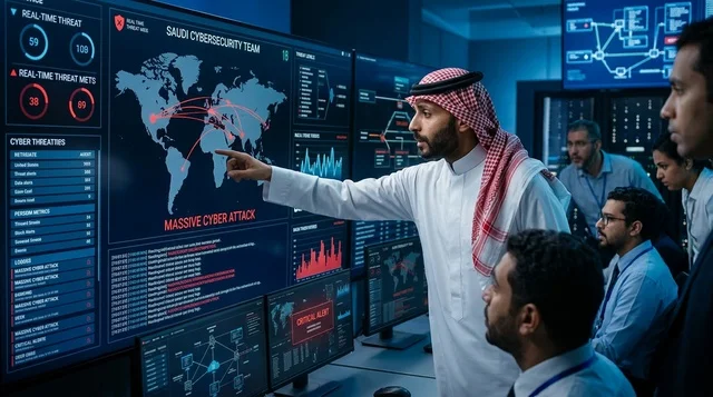 Saudi Cybersecurity Specialists in Operations Center