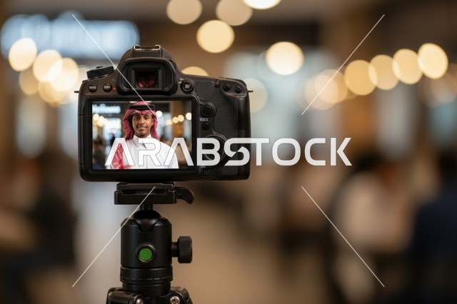 كاميرا دي اس ال ار احترافية تصور رجل سعودي بالزي التقليدي