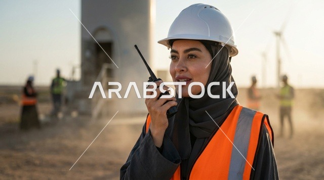 مهندسة طاقة رياح سعودية تتحدث باللاسلكي