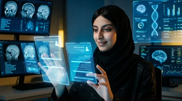 طبيبة سعودية تتحكم في روبوت جراحي داخل غرفة العمليات