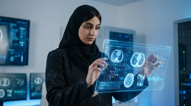 طبيبة سعودية تتحكم في روبوت جراحي داخل غرفة العمليات