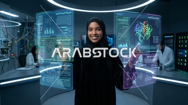 طبيبة سعودية تستخدم شاشات هولوجرام طبية متطورة