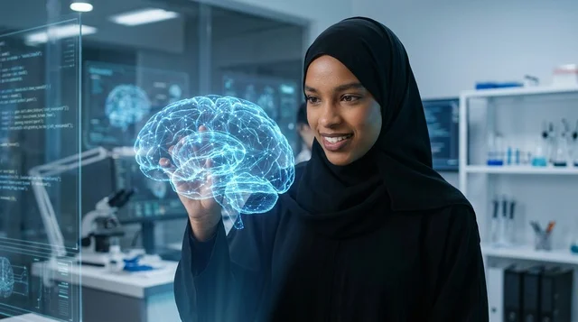 طبيبة سعودية تستخدم شاشات هولوجرام طبية متطورة