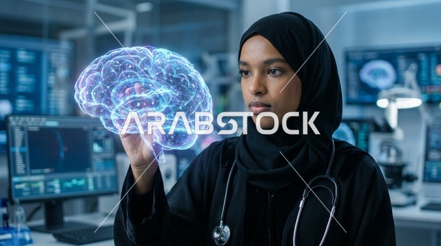 طبيبة سعودية تستخدم شاشات هولوجرام طبية متطورة