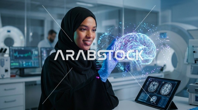 طبيبة سعودية تستخدم شاشات هولوجرام طبية متطورة