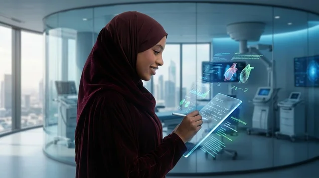 طبيبة سعودية تستخدم تقنية الهولوغرام الطبي المستقبلي
