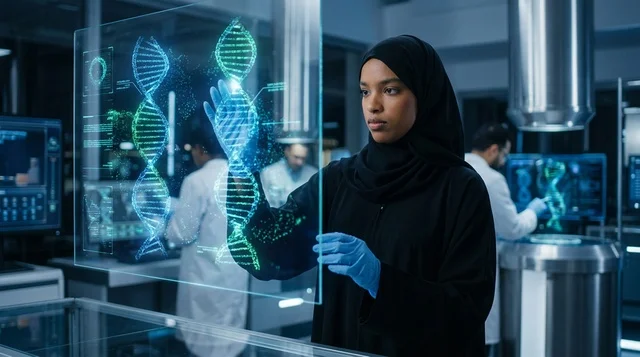 عالمة سعودية تحلل الحمض النووي ثلاثي الأبعاد في المختبر