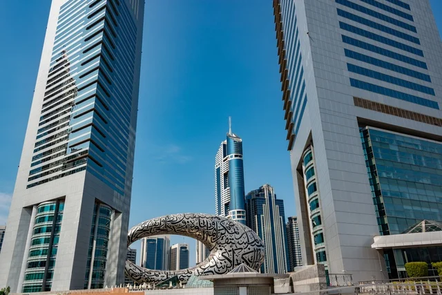 Museum of the Future and Dubai Skyscrapers Daylight