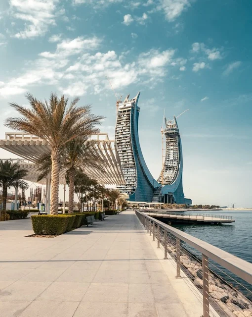 Katara Towers Lusail Qatar Marina Promenade View