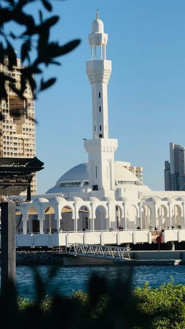 White Al-Rahma Floating Mosque Jeddah Saudi Arabia